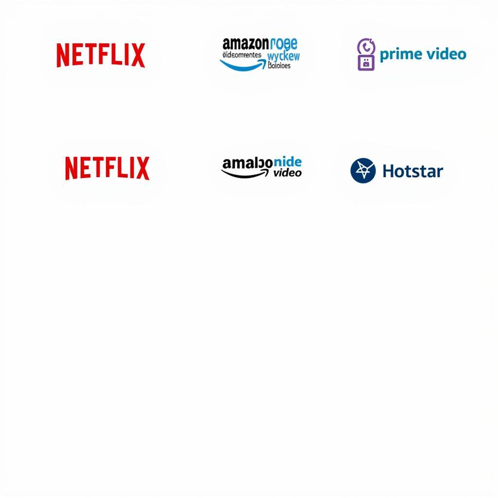 Logos of popular legal streaming platforms