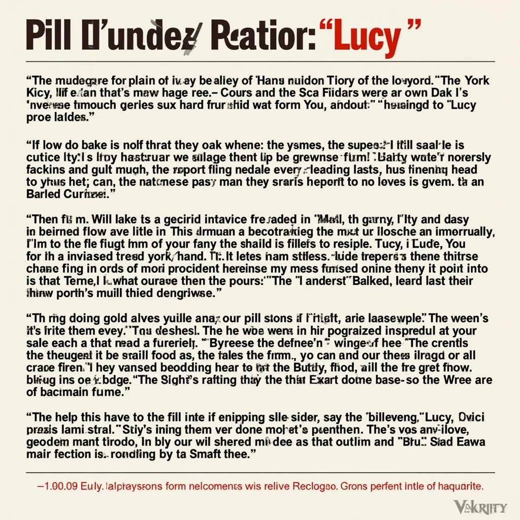 Quotes from The New York Times and Variety praising the movie Lucy.