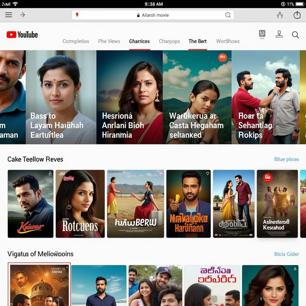 A screenshot of Movie USA Full HD showcasing a selection of Malayalam movies