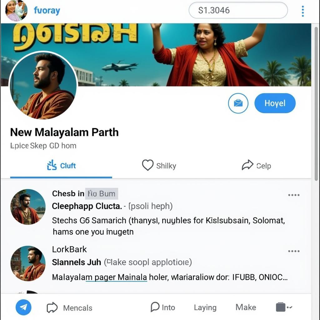 New Malayalam Movie Telegram Channel Interface