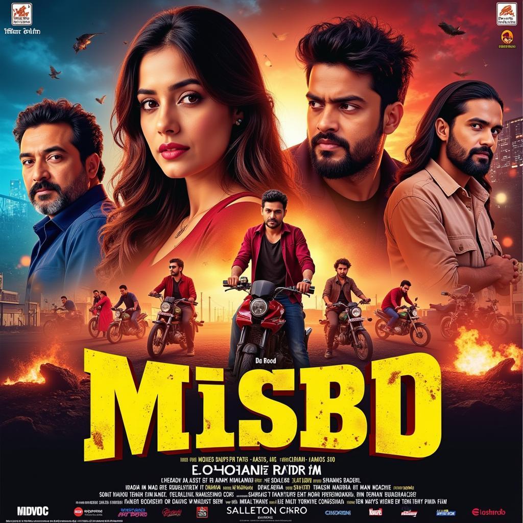 MlsbD Bengali movie poster featuring actors and a dramatic scene.