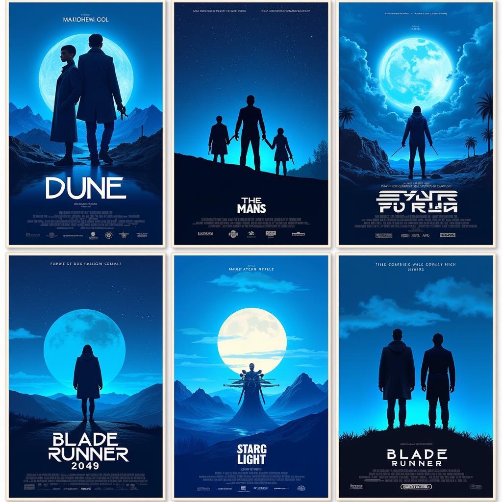 Modern Blue Movie Poster Designs