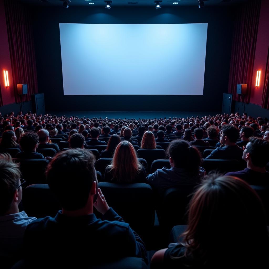 Modern Movie Theater with Large Screen