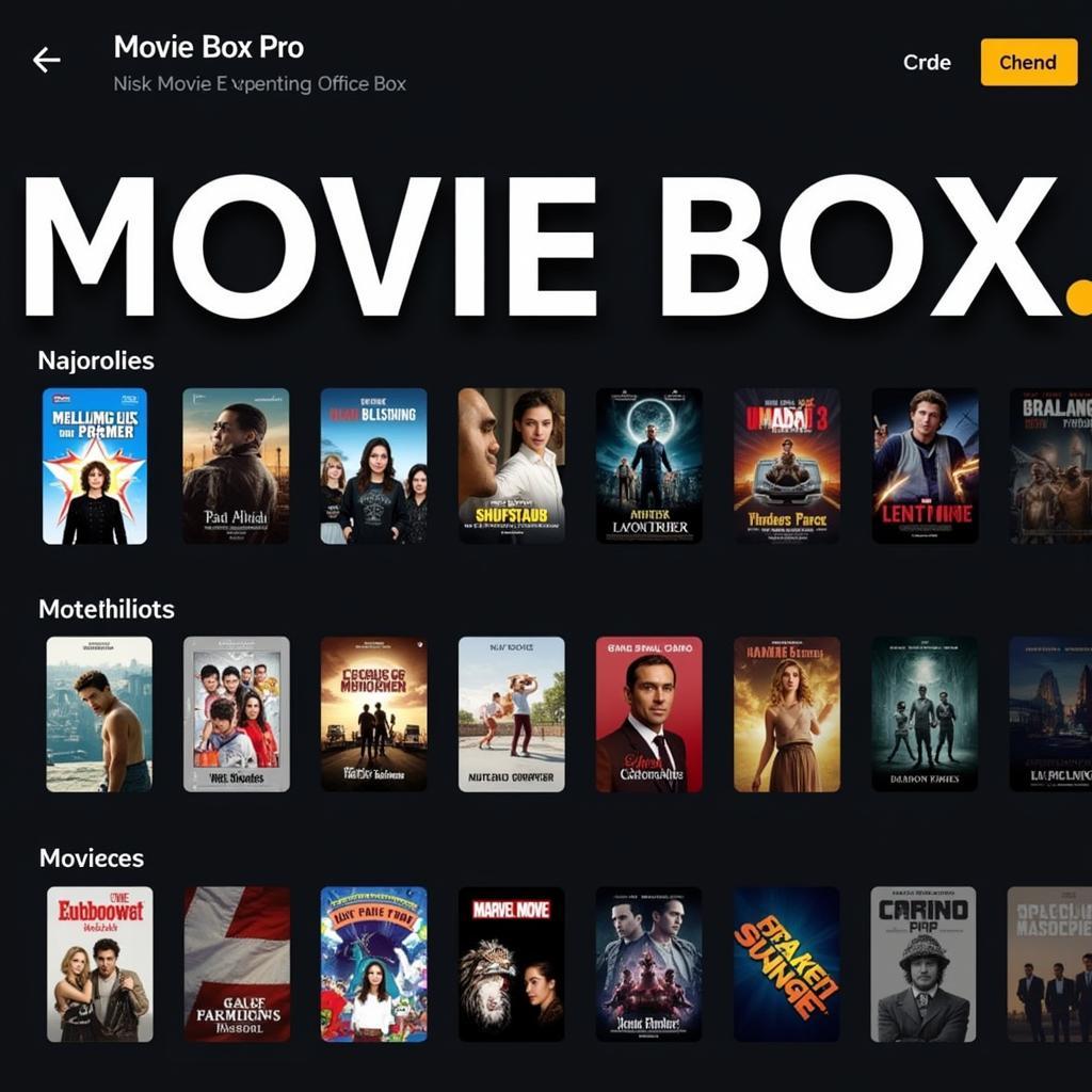 Movie Box Pro APK Interface