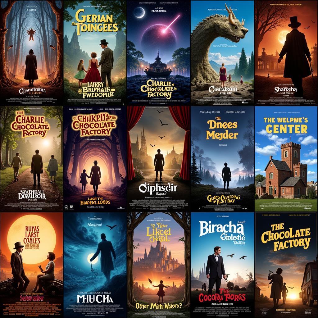 A collage of movie posters featuring "The Wizard of Oz," "Matilda," "Jumanji," and "The Princess Bride."