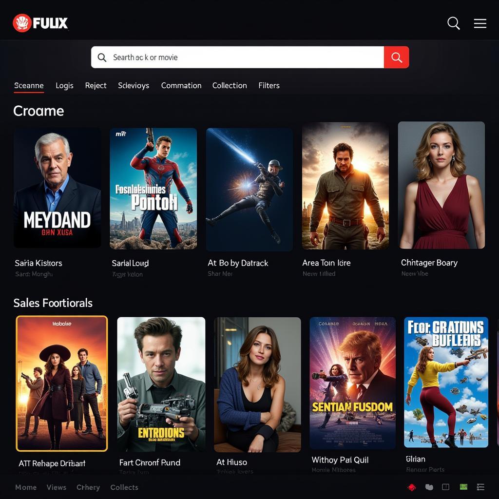 Browsing a movie streaming website