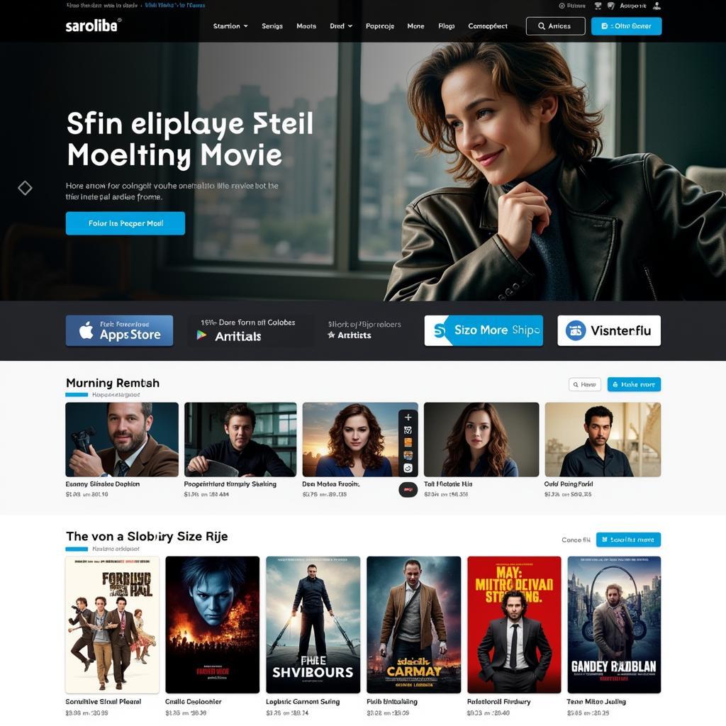 Movie Streaming Website Interface