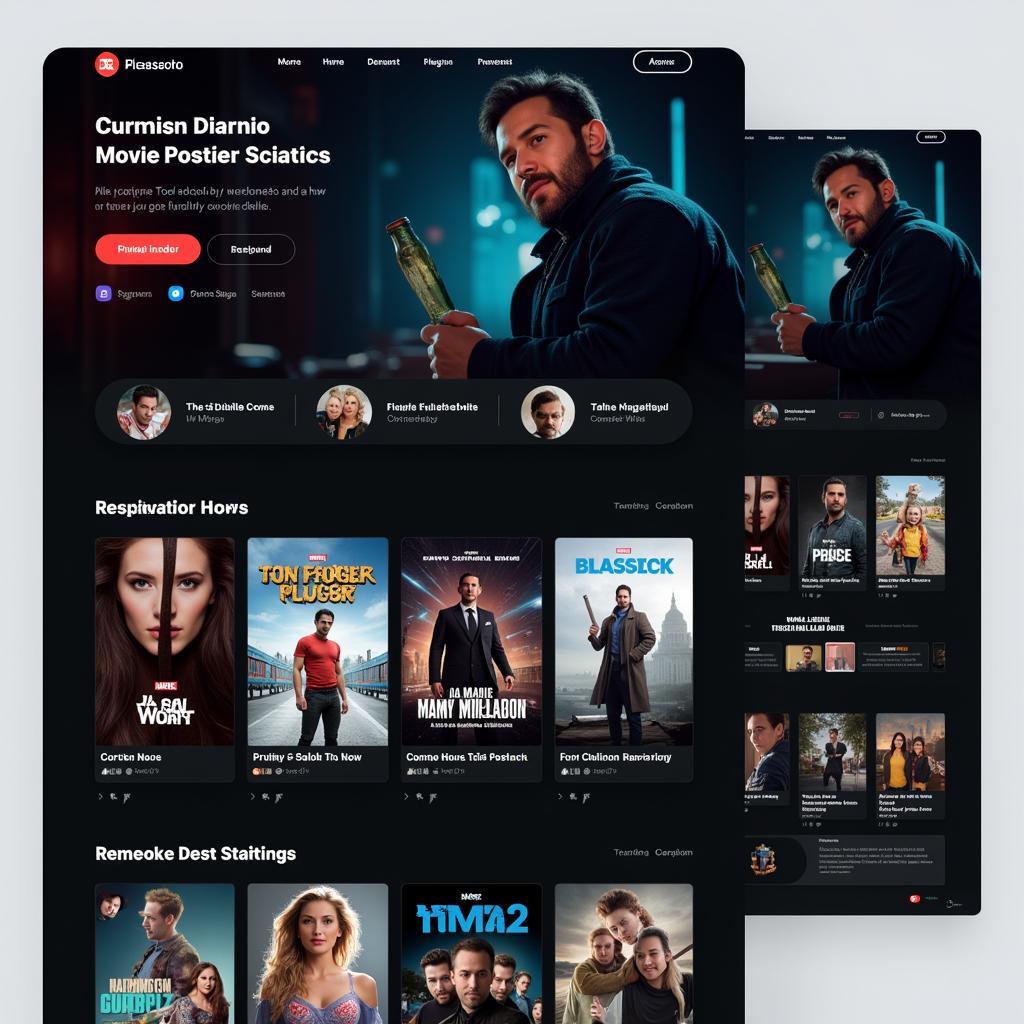 Modern Movie Streaming Website Interface