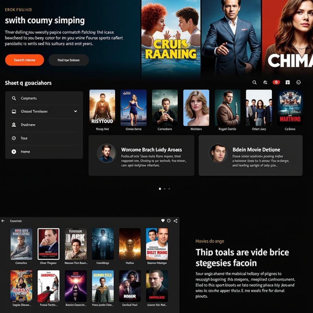 A screenshot showcasing the user-friendly interface of Movie USA Full HD platform. 