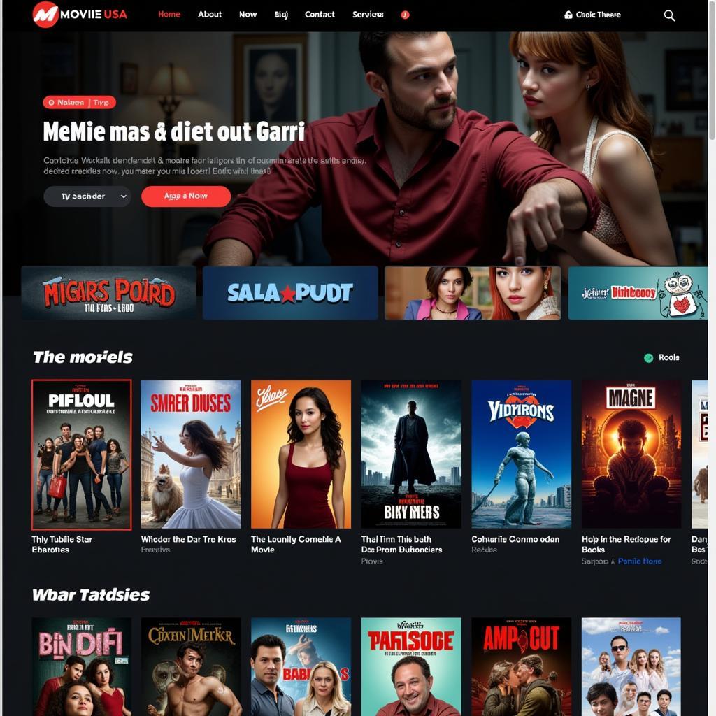 Homepage of Movie USA Full HD showcasing Thai pron movies