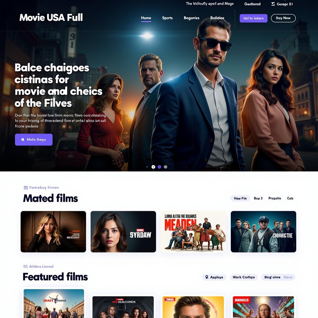 Movie USA Full HD Website Homepage