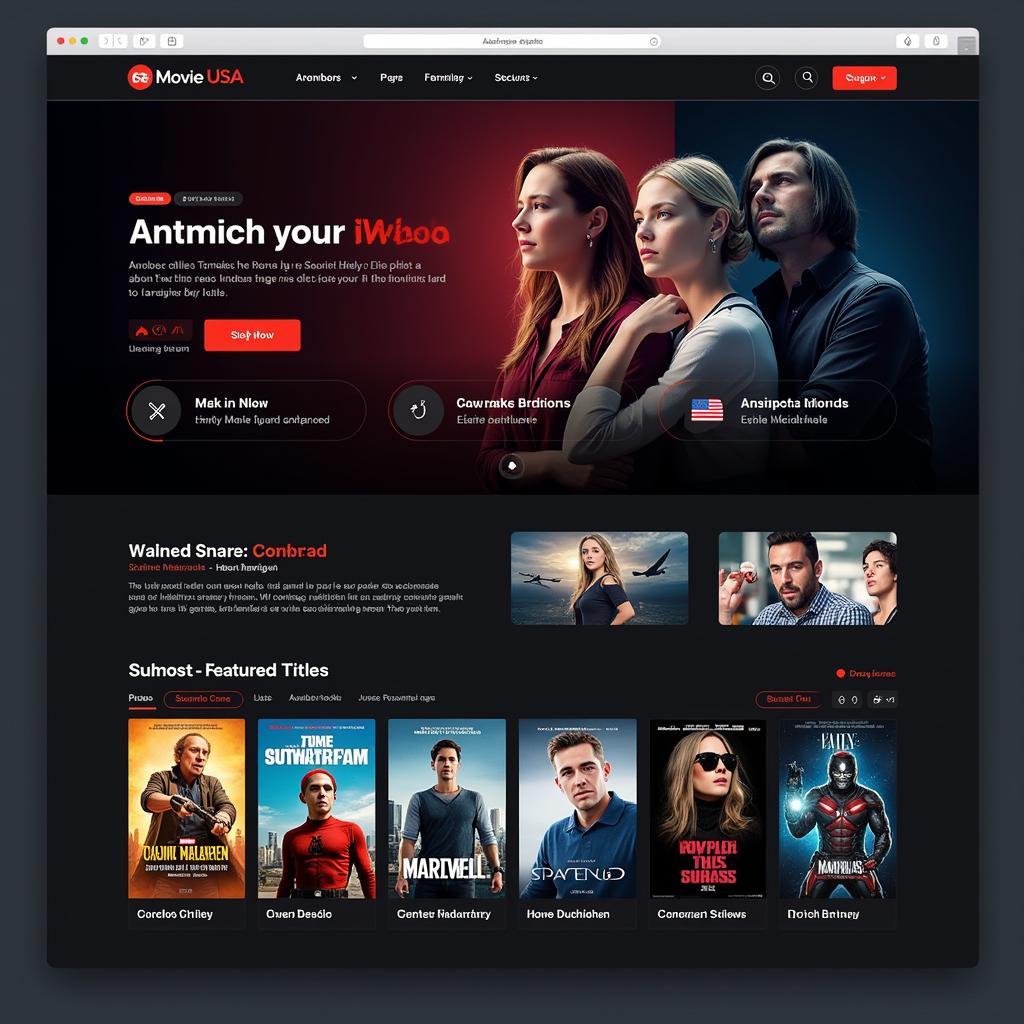 Movie USA Full HD Website Homepage 