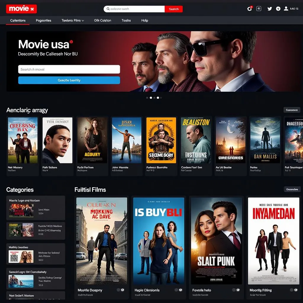 Movie USA Full HD Website Homepage