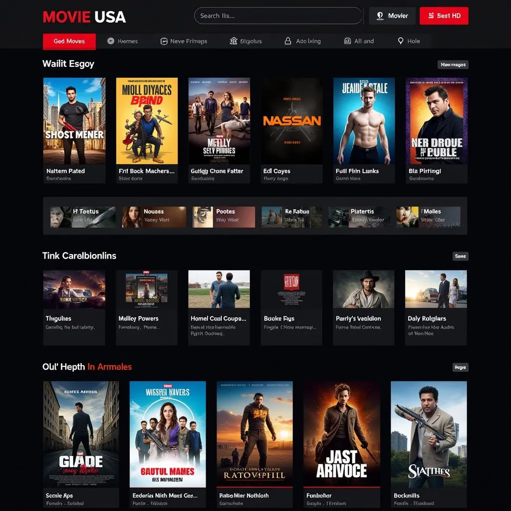 Movie USA Full HD Website Interface