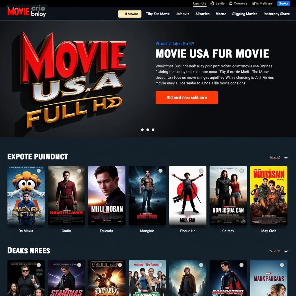 Movie USA Full HD website interface