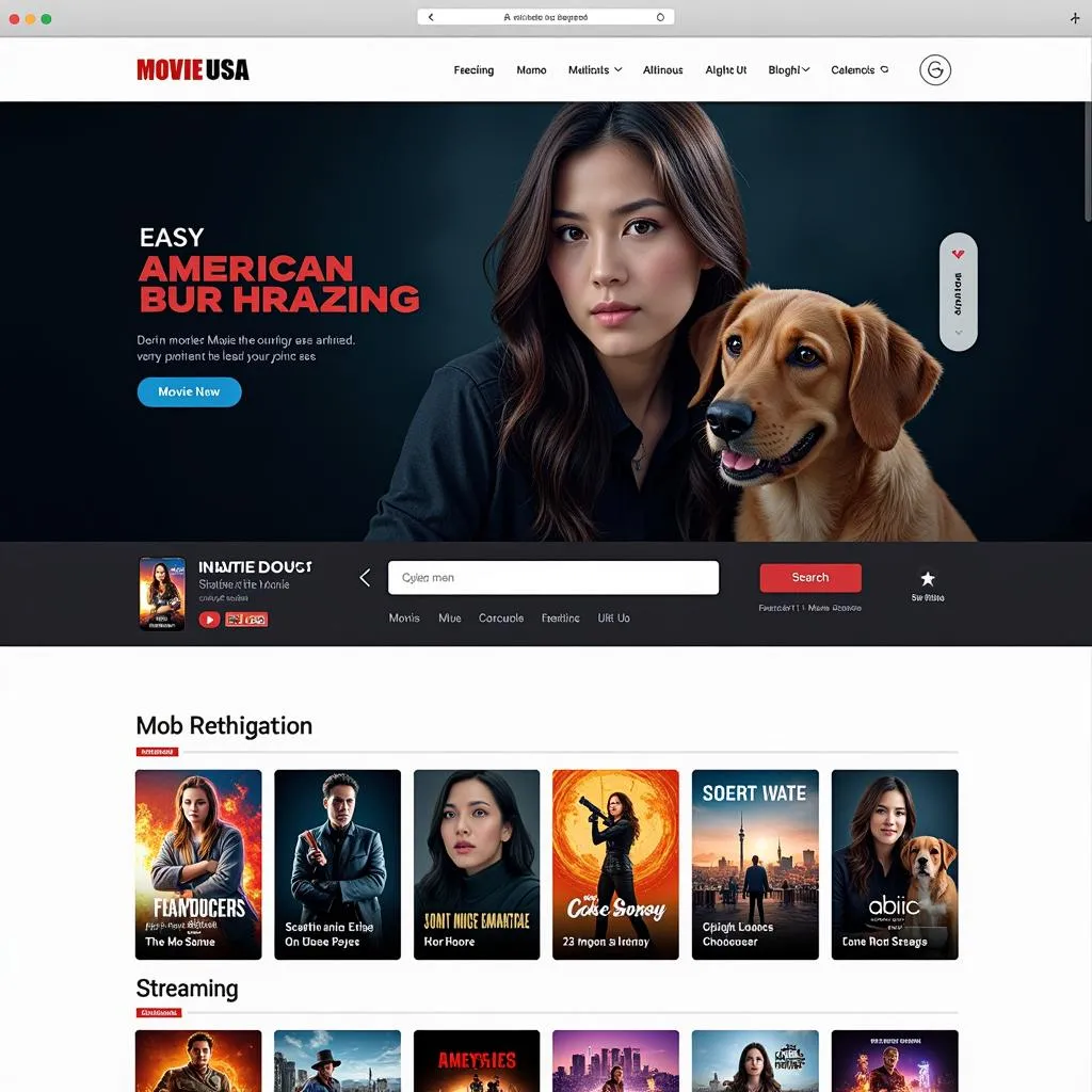 User-friendly interface of Movie USA Full HD website.