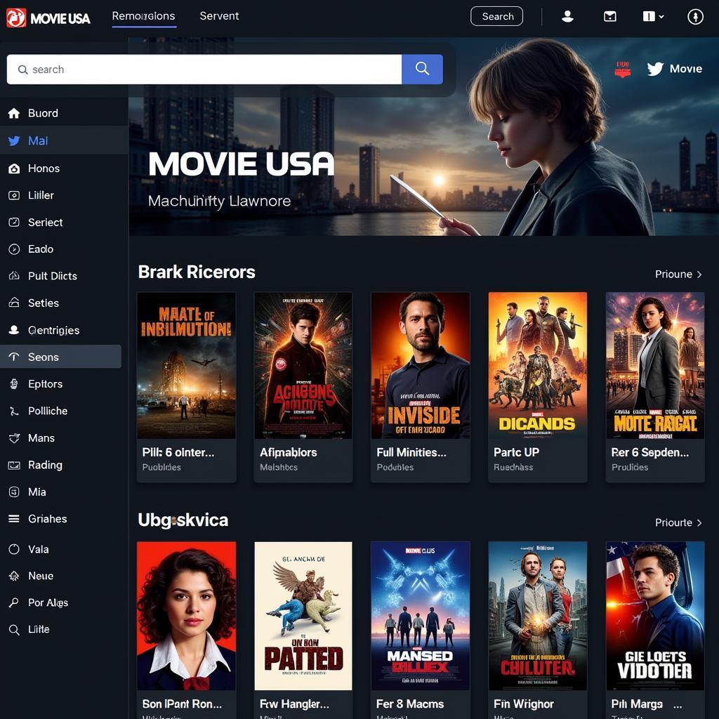 Movie USA Full HD Website Interface