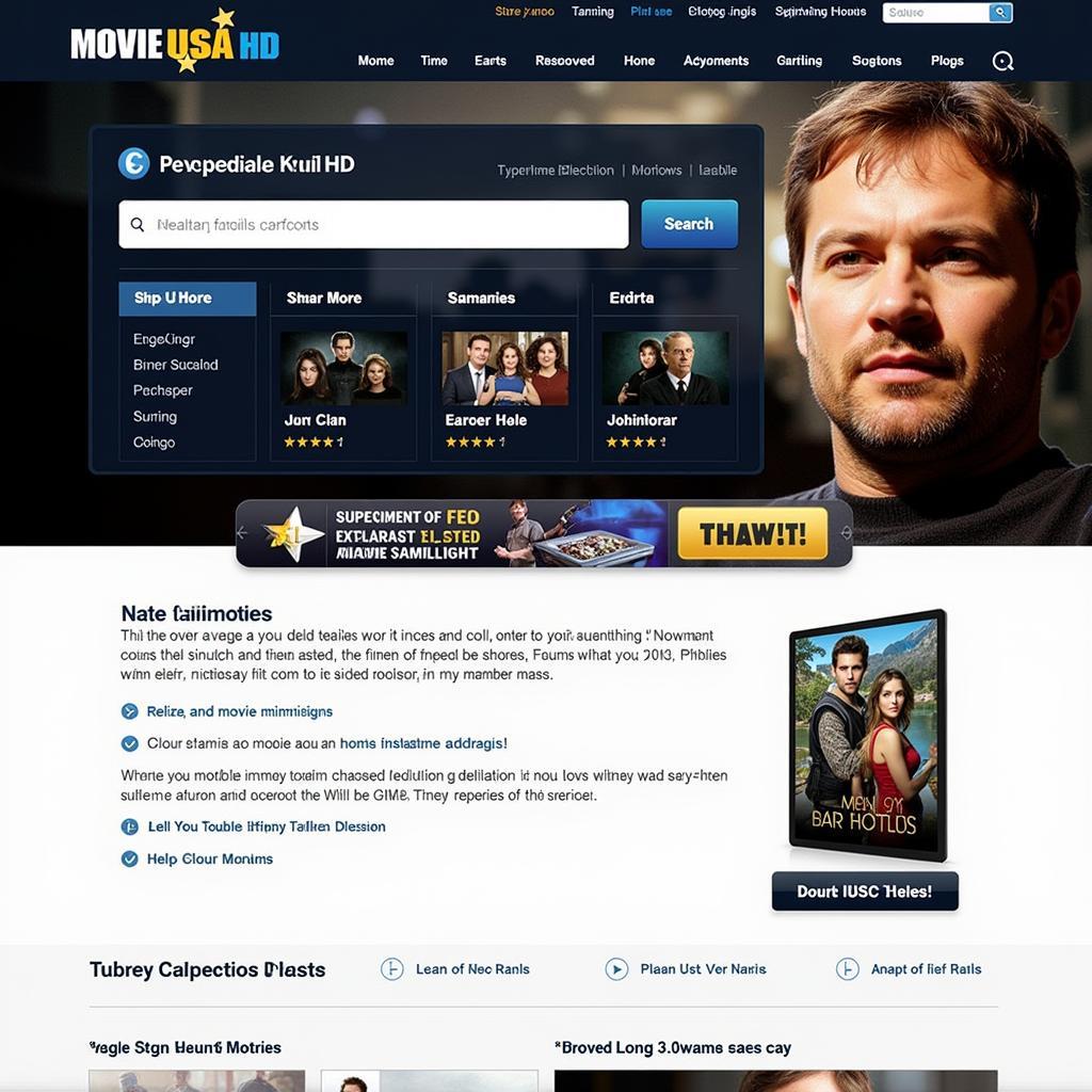 Movie USA Full HD Website Interface