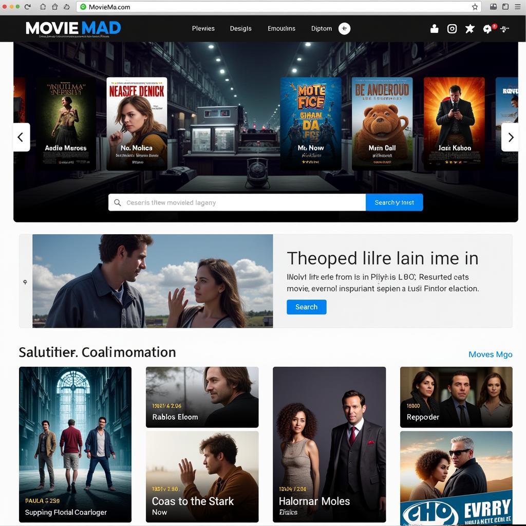 MovieMad Website Screenshot