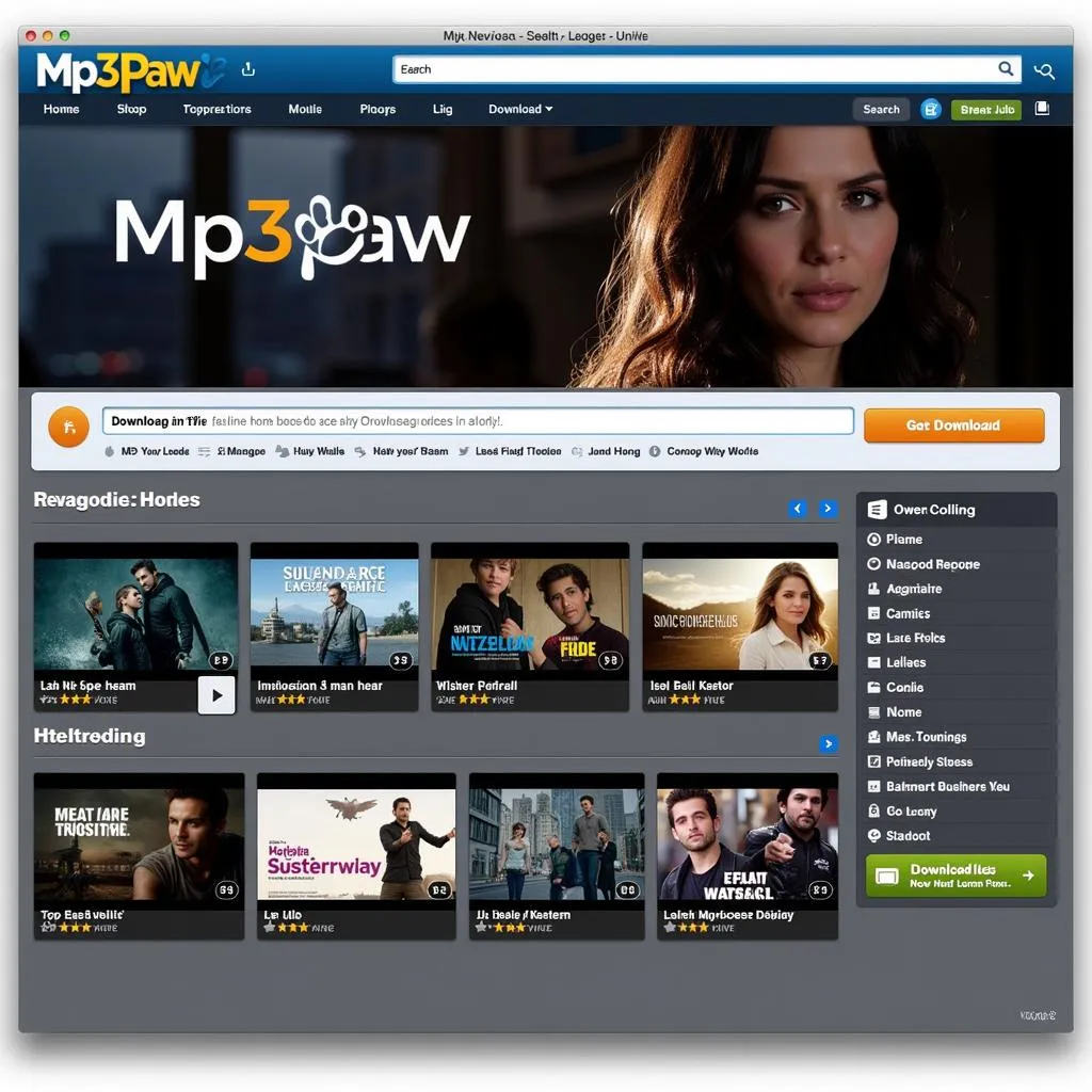 mp3paw Movie Download Interface