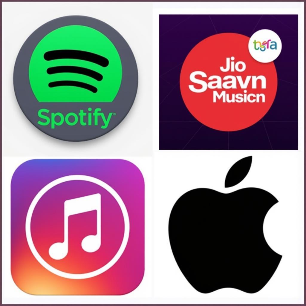 Music streaming apps logos for Kushi ringtones