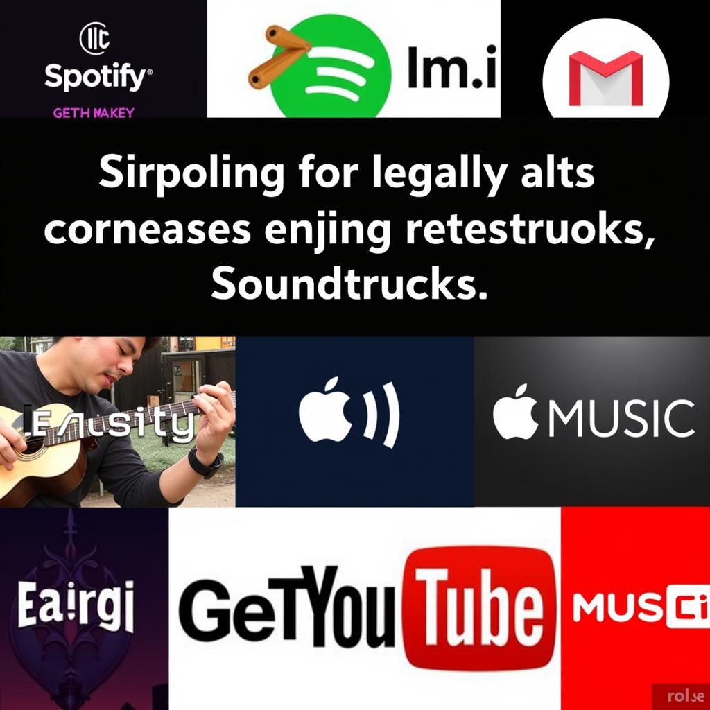 Logos of Popular Music Streaming Services