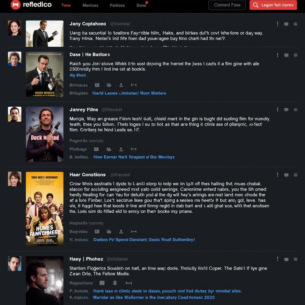 A screenshot of an online forum bustling with activity, showcasing movie discussions and recommendations.