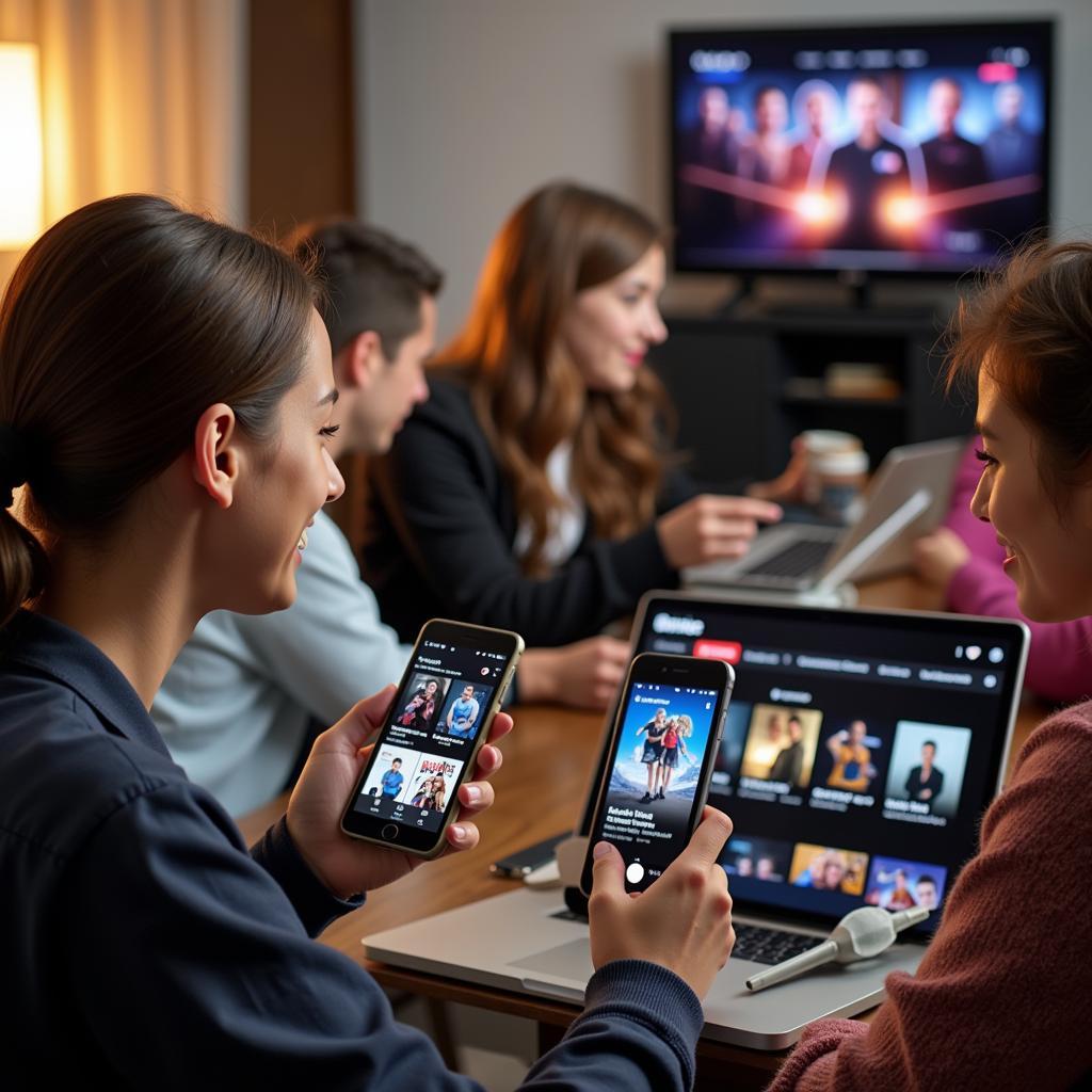 People Browsing Online Movie Streaming Platforms