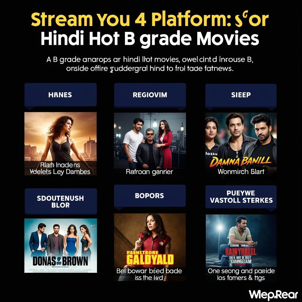 Screenshots of Online Platforms Streaming Hindi Hot B Grade Movies