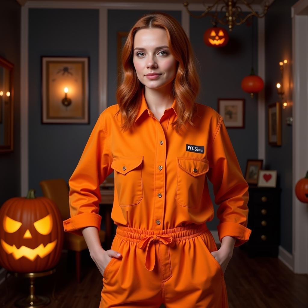 Orange-Themed Movie Costume for Halloween 