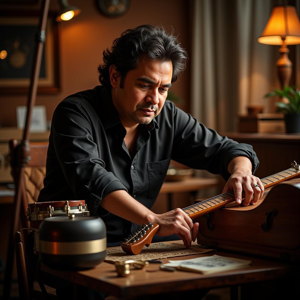 A.R. Rahman composing music