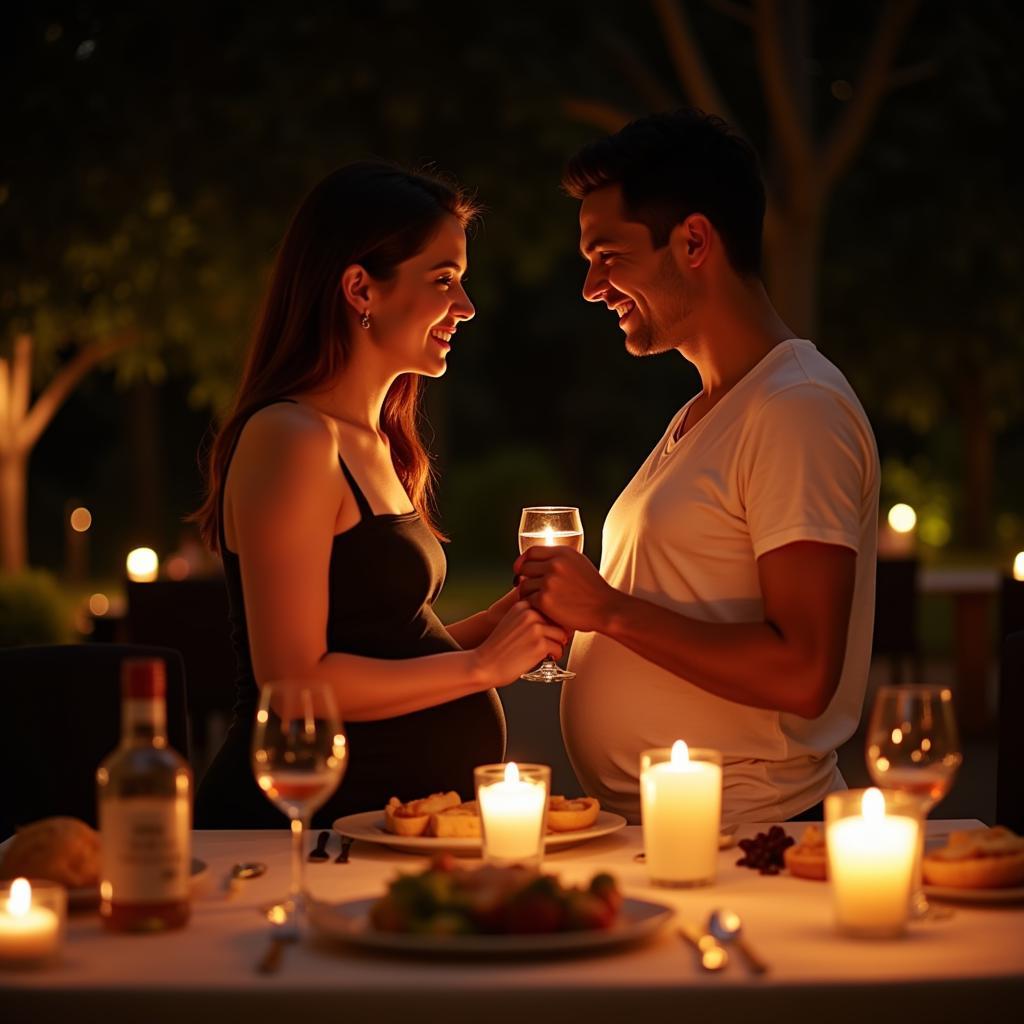 Romantic Dinner for Two During Pregnancy