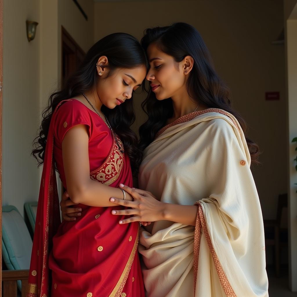 Qala and her mother locked in an emotional embrace