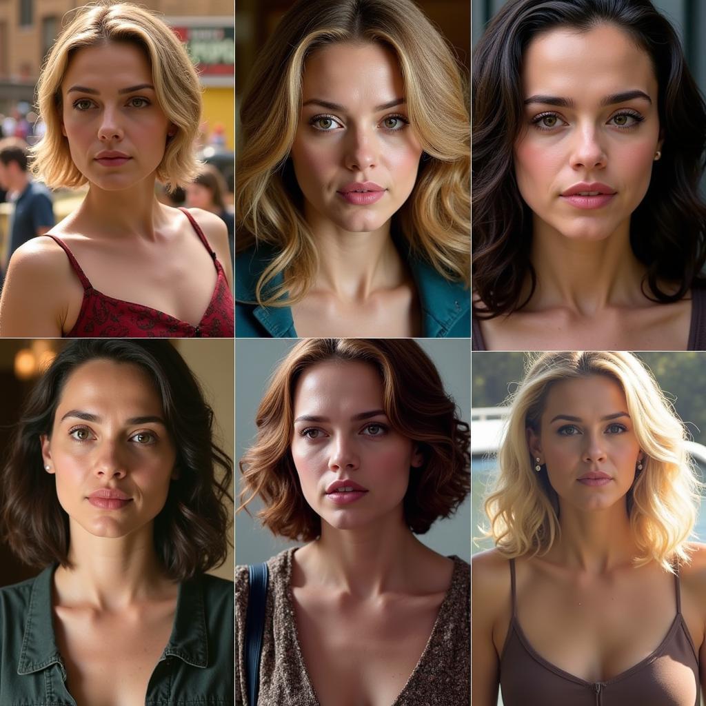 Scarlett Johansson in various movie roles