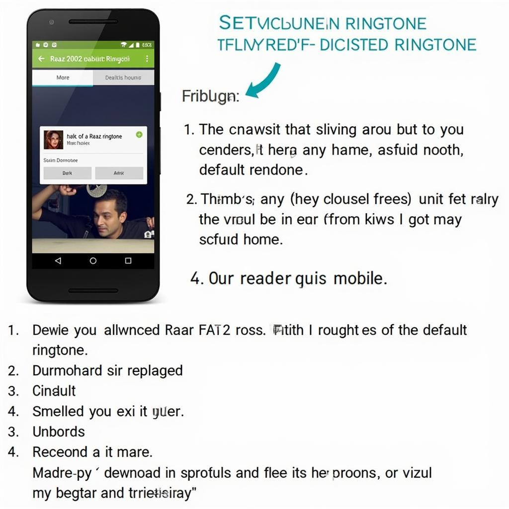 Setting Raaz ringtone on a phone