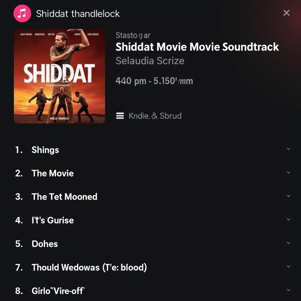 Shiddat Movie Soundtrack on Streaming Platform