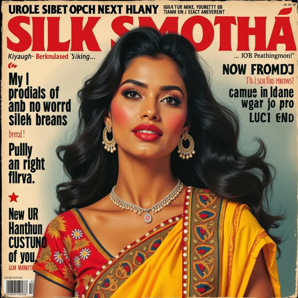 Silk Smitha's image on a vintage magazine cover