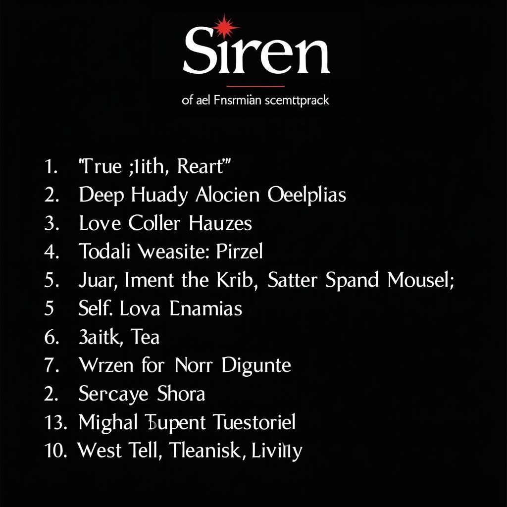 Siren movie soundtrack list