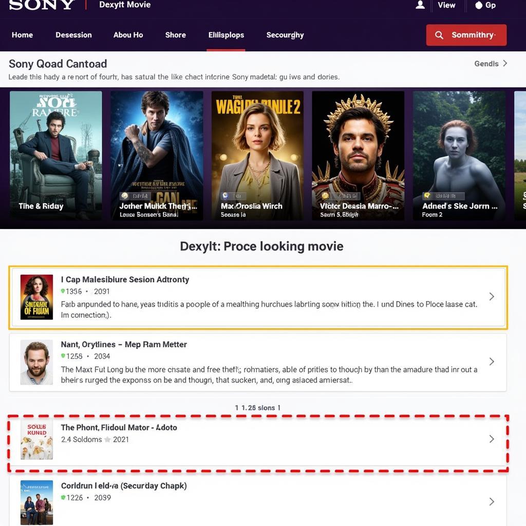 Sony Max website homepage with movie schedule highlighted