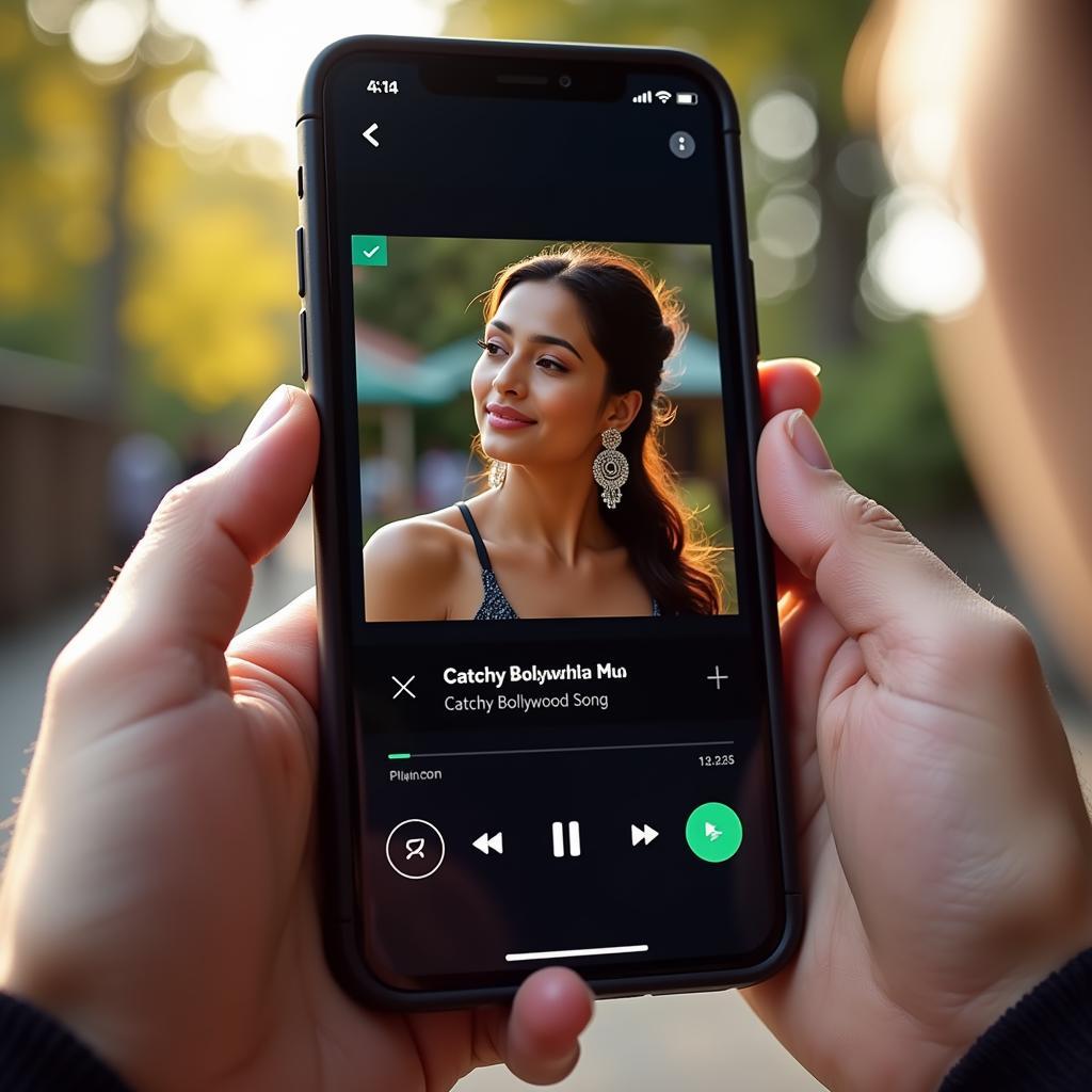 Smartphone Playing Bollywood Music