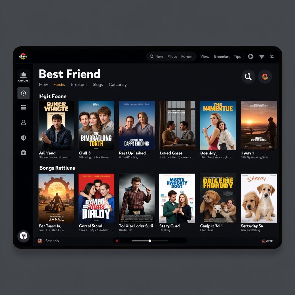 Streaming Platform Interface with BF Movie Selection