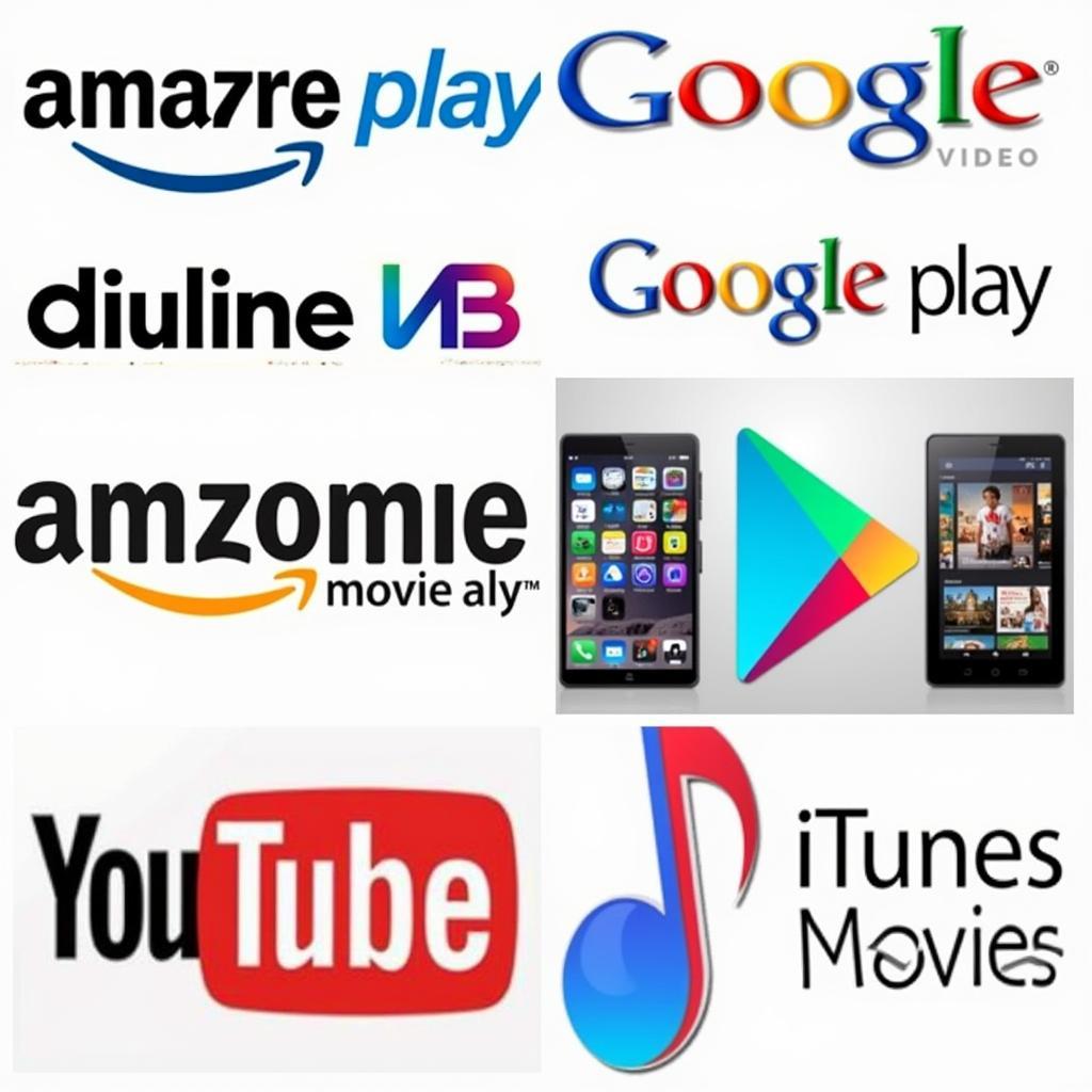 Logos of popular streaming platforms