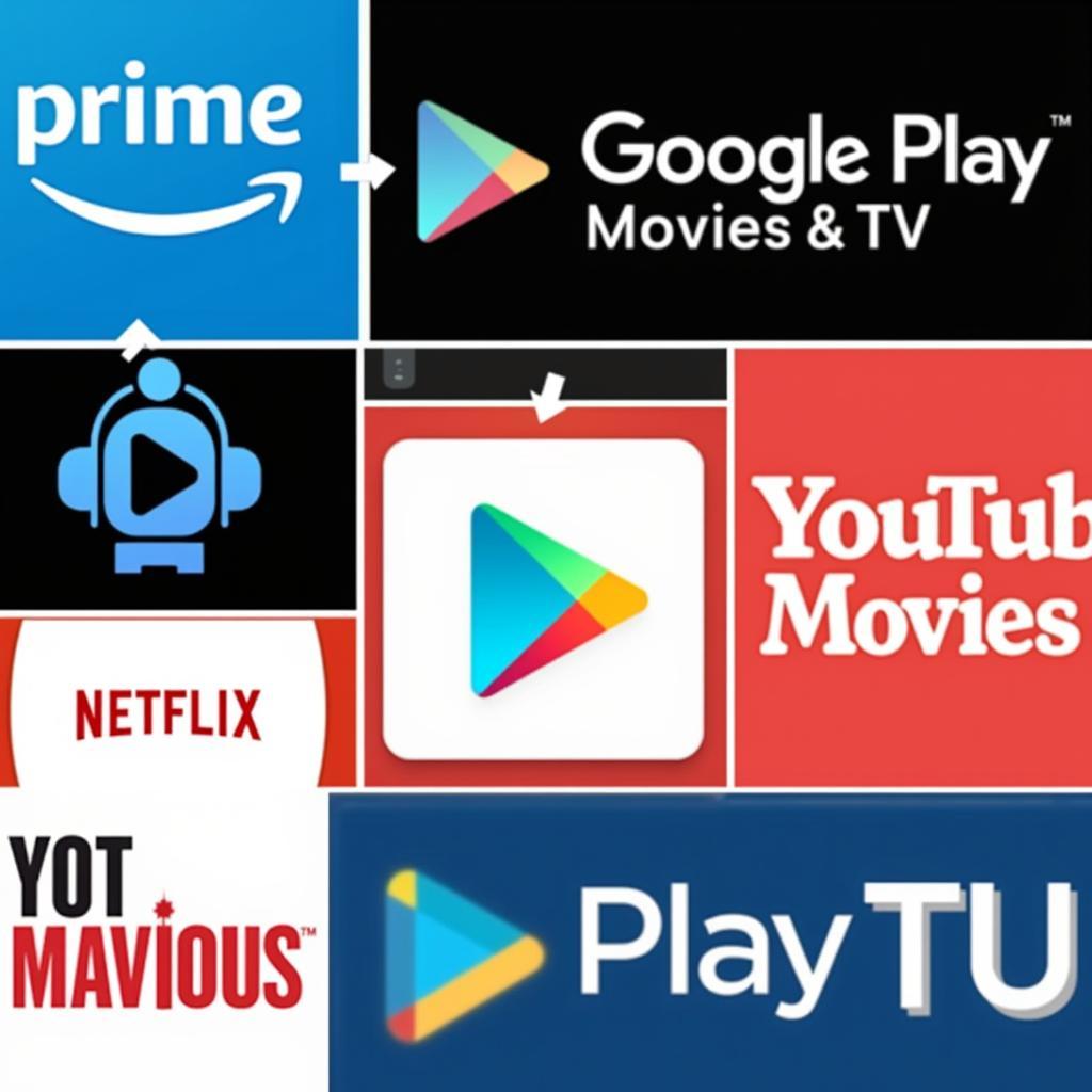 Logos of popular streaming platforms