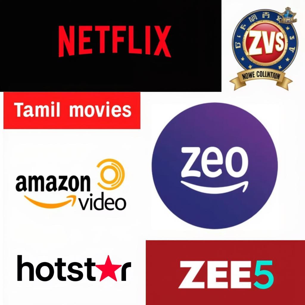 Popular streaming platforms logos