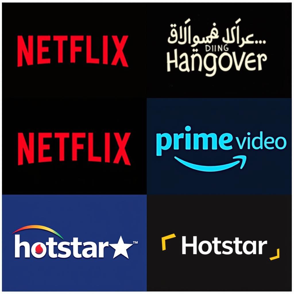 Logos of popular streaming services