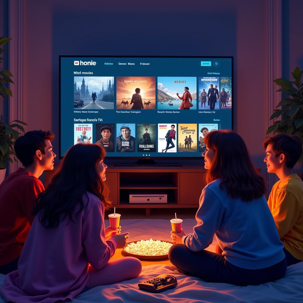 Movie night with streaming services