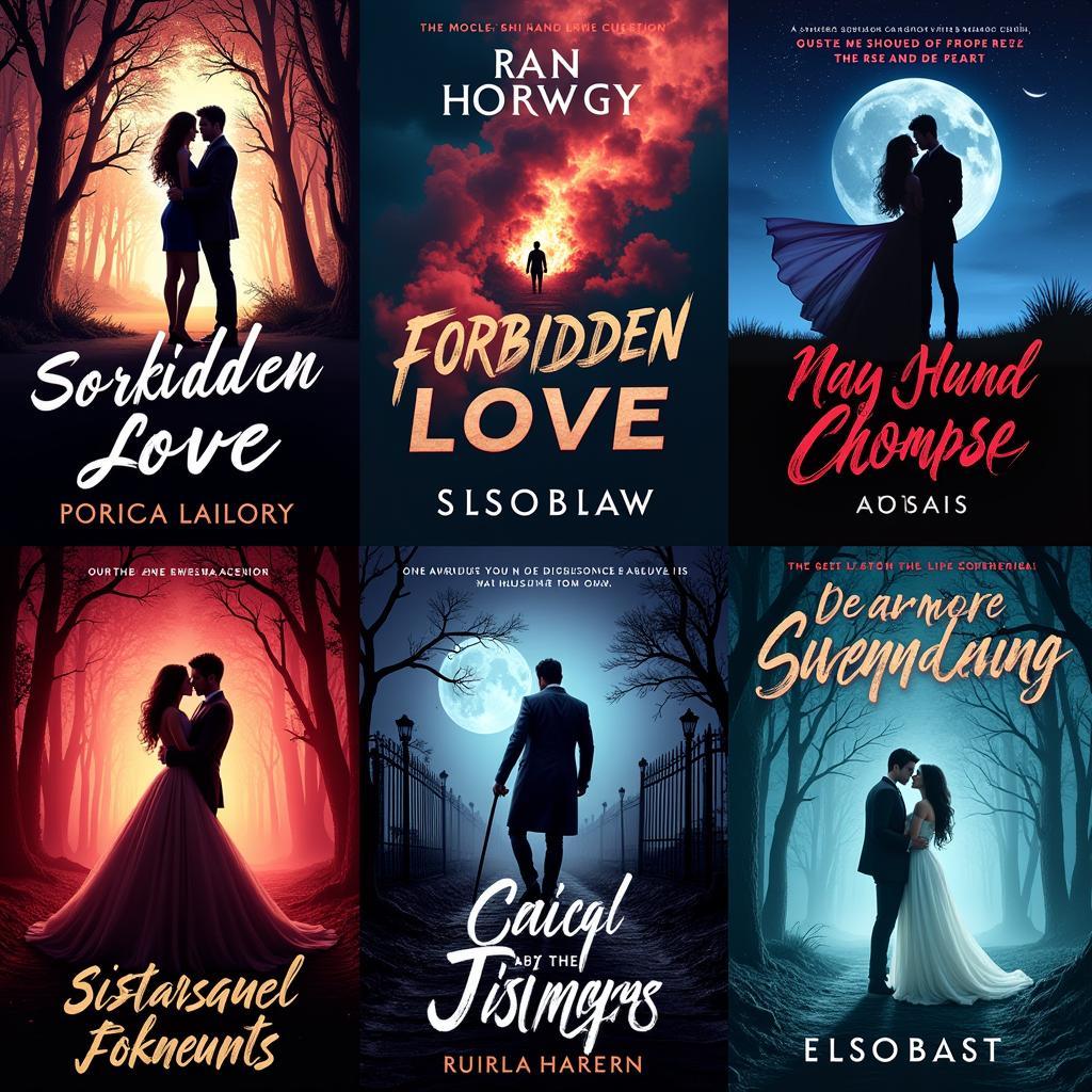 A collection of book covers featuring supernatural romance themes