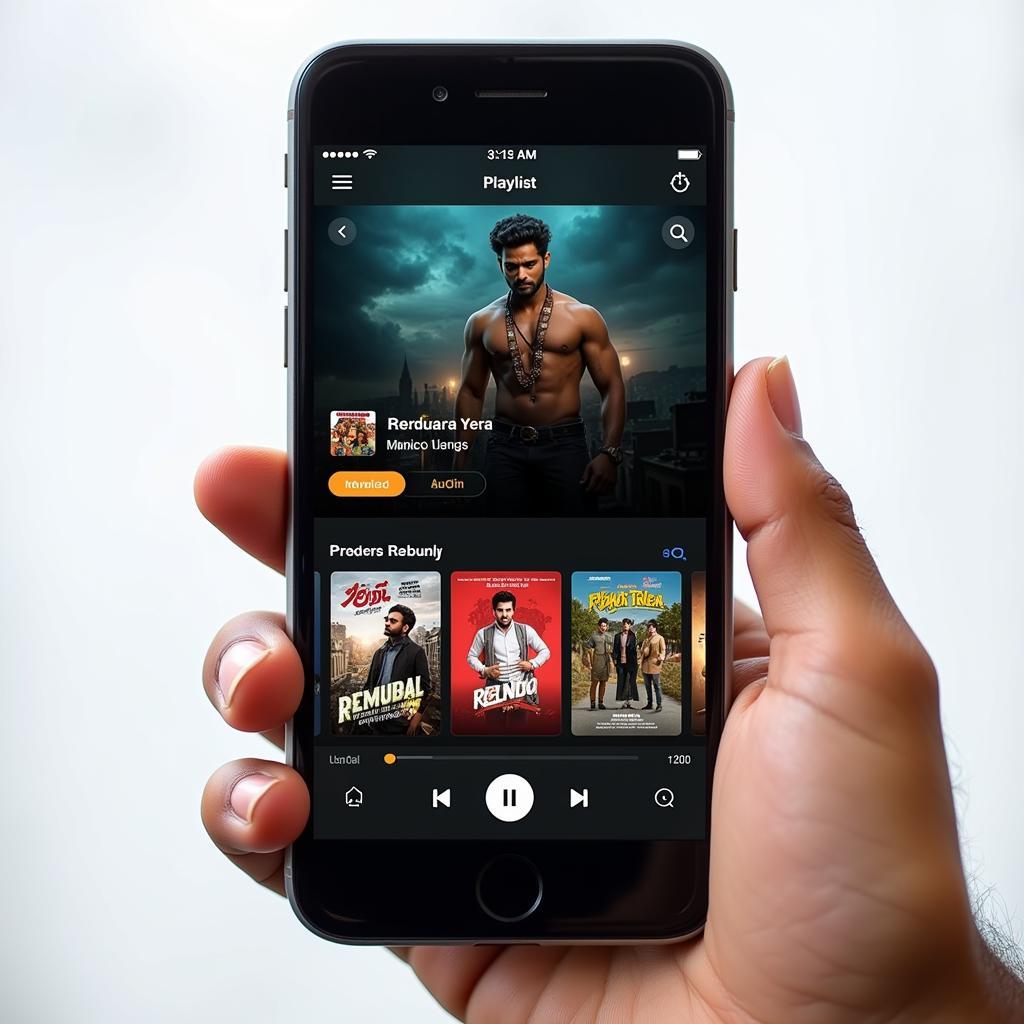 Telugu Music Streaming App Interface