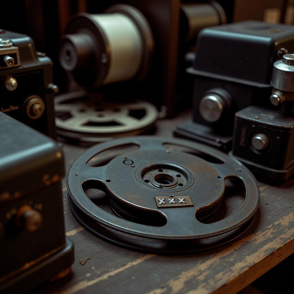 Vintage Porn Film Reel on Display