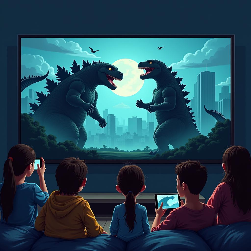 Enjoying Godzilla vs Kong on a Streaming Platform